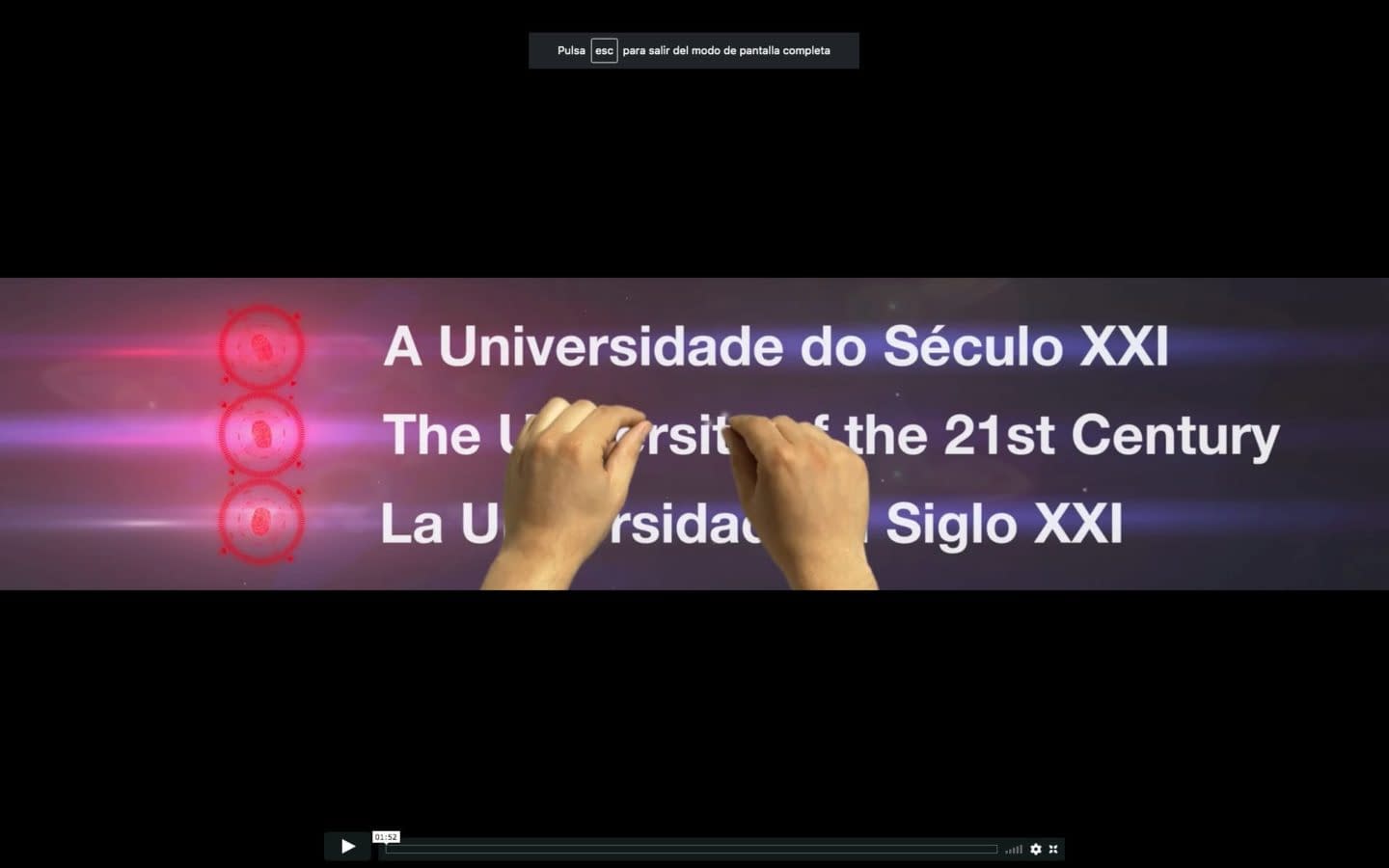 Encuentro Mundial de Rectores de Rio de Janeiro Banco santander 3D VFX COMPOSITION DIRECCION VISUAL LOOP