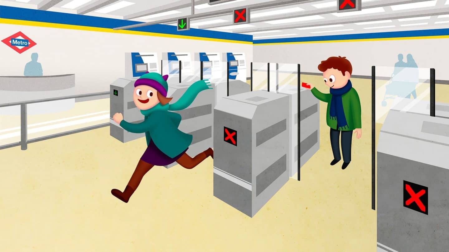 metro madrid ilustraciones interactivo